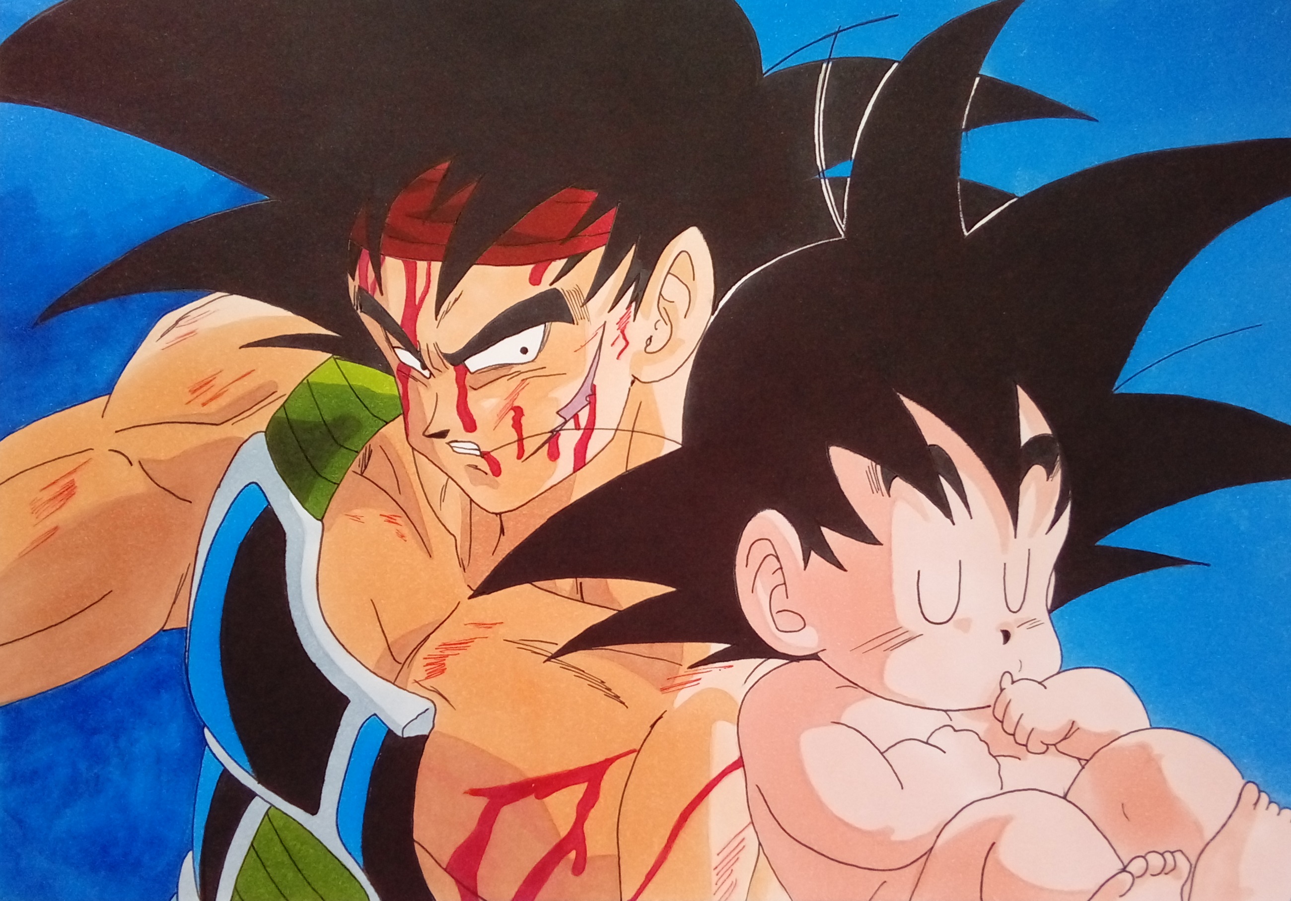 Bardock and Baby Goku | AniMay2020 Day 9 by Daisuke-Dragneel on DeviantArt