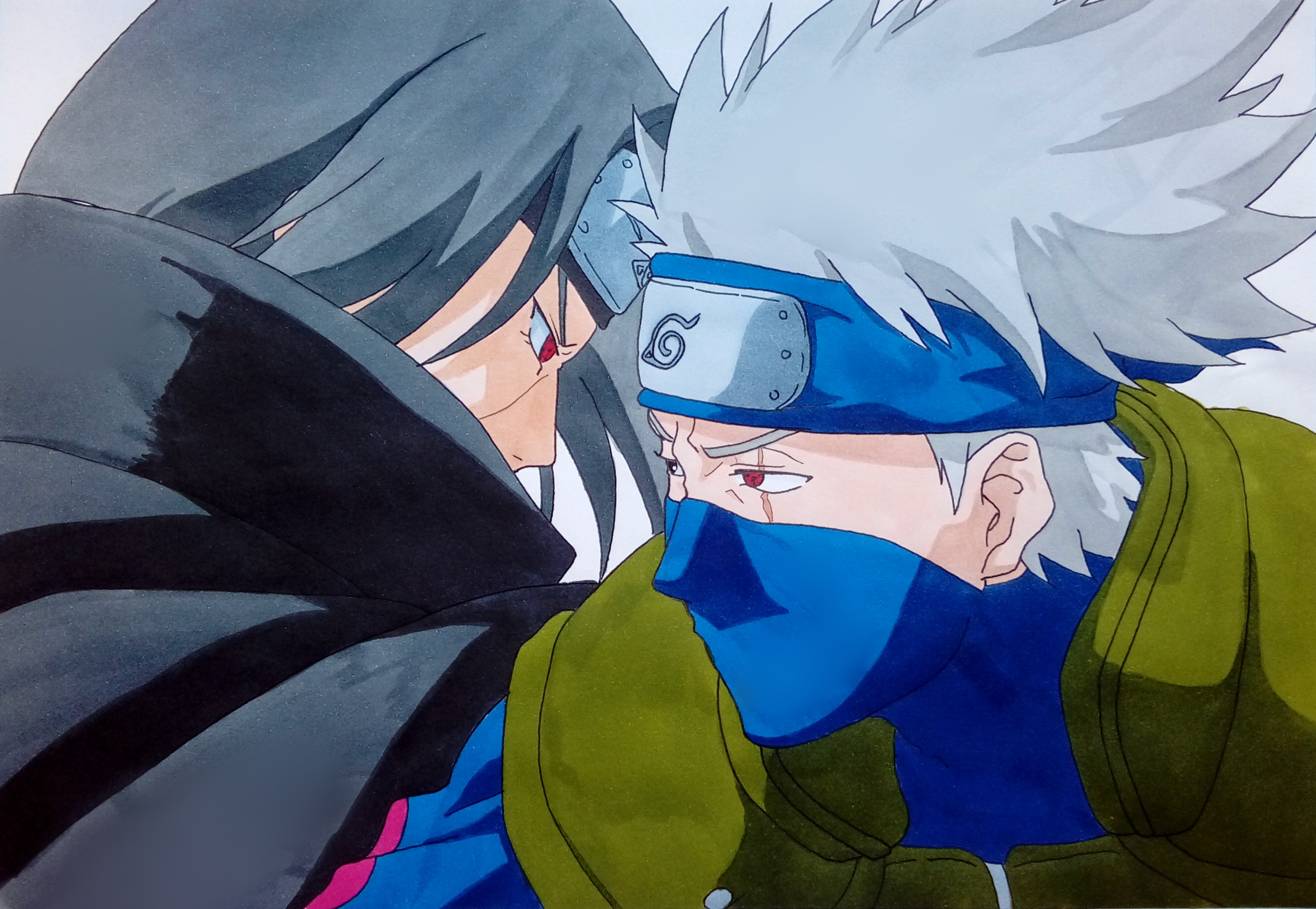 Drawing kakashi in different anime style 16 hours For speed