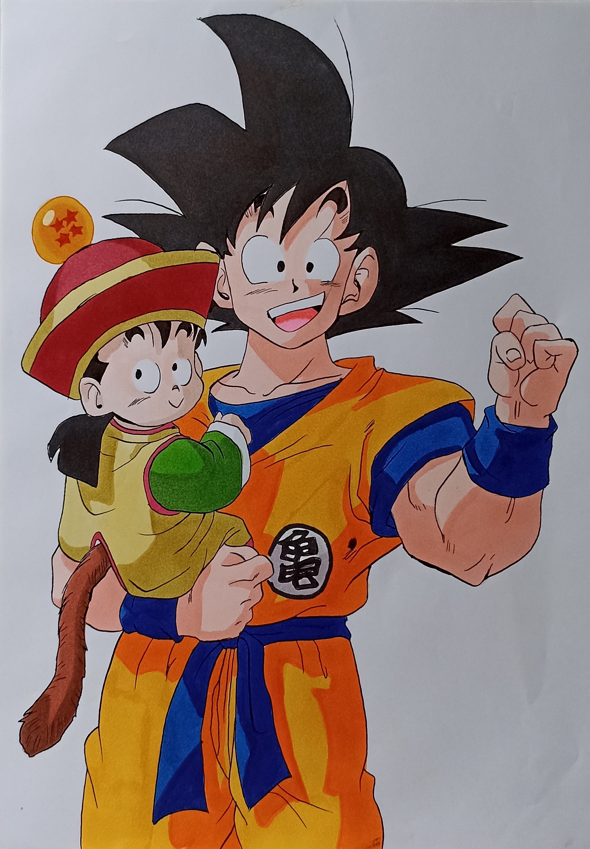 Goku e Gohan - Natal colorido by Eijinet on DeviantArt