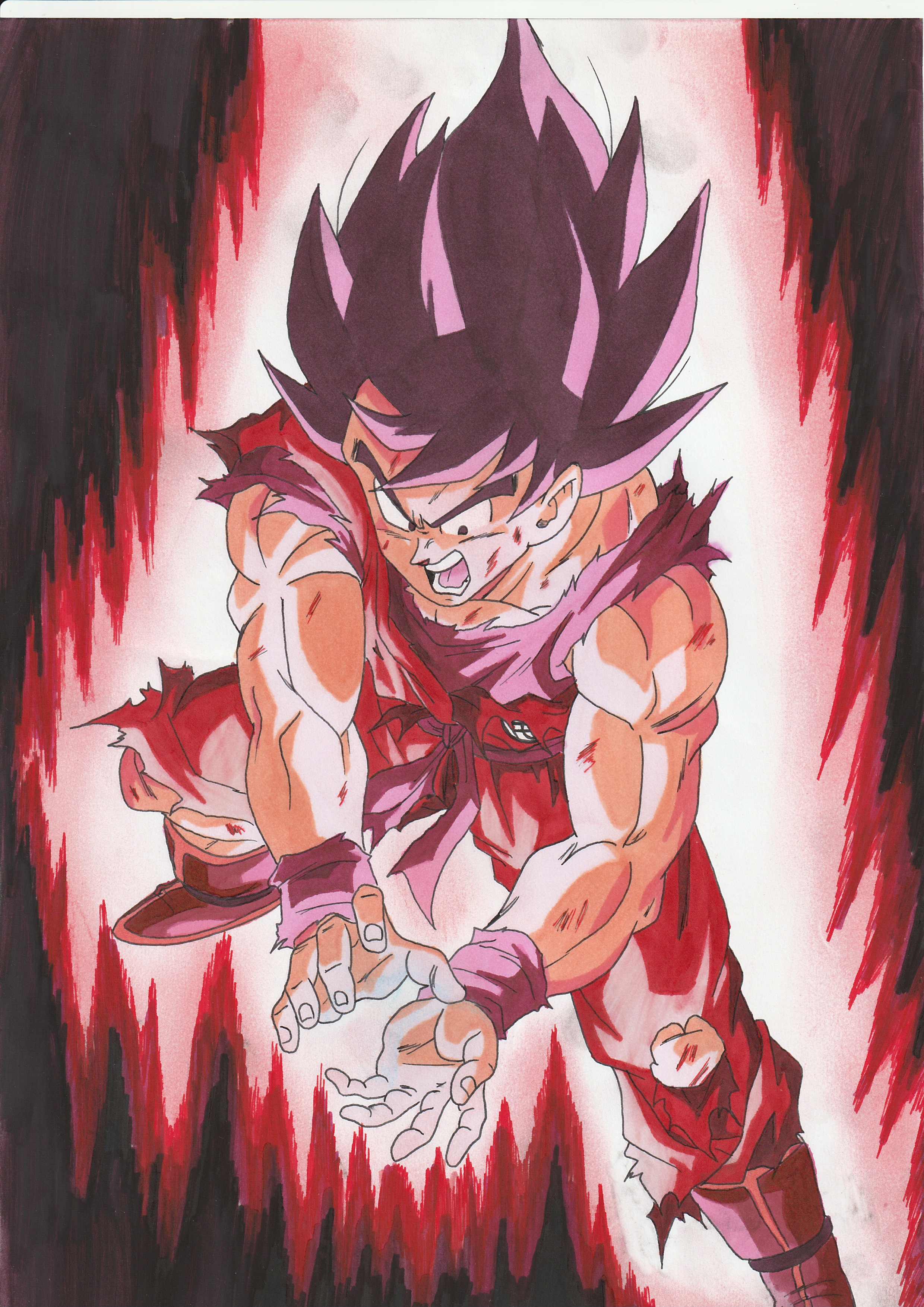 Goku Kaioken by Daisuke-Dragneel on DeviantArt