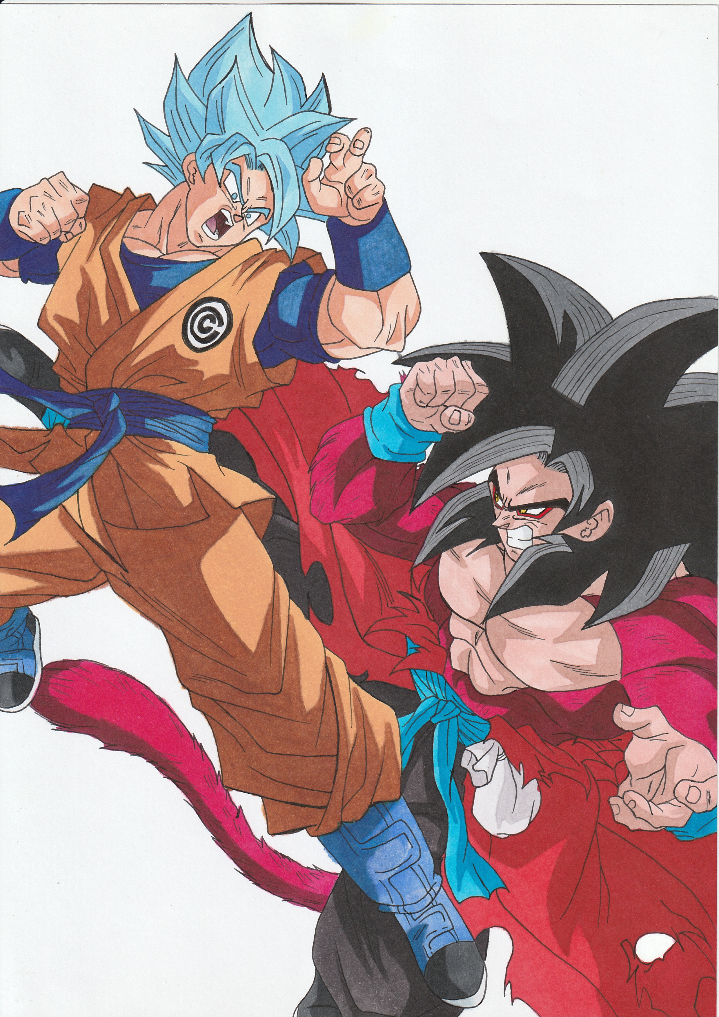 goku ssj5 vs goku ssj4 blue by cxnxcs on DeviantArt