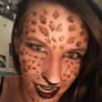 Halloween leopard makeup