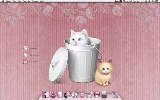 My Cute Kitty Pink Desktop