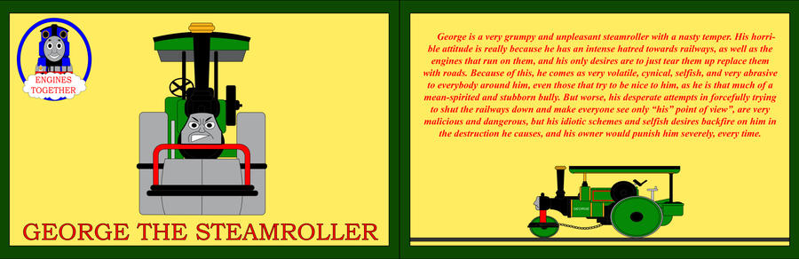 Steamroller Characters ET Character Cards-George the Steamroller by MikeD57s on DeviantArt