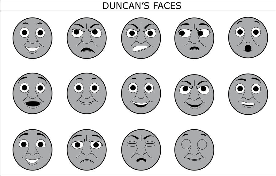 Duncan the Grumpy Engine Face Masks by MikeD57s on DeviantArt