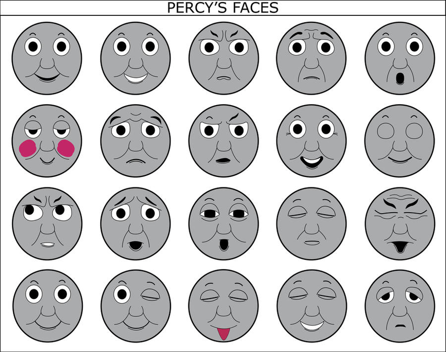 Percy the Small Engine Face Masks by MikeD57s on DeviantArt