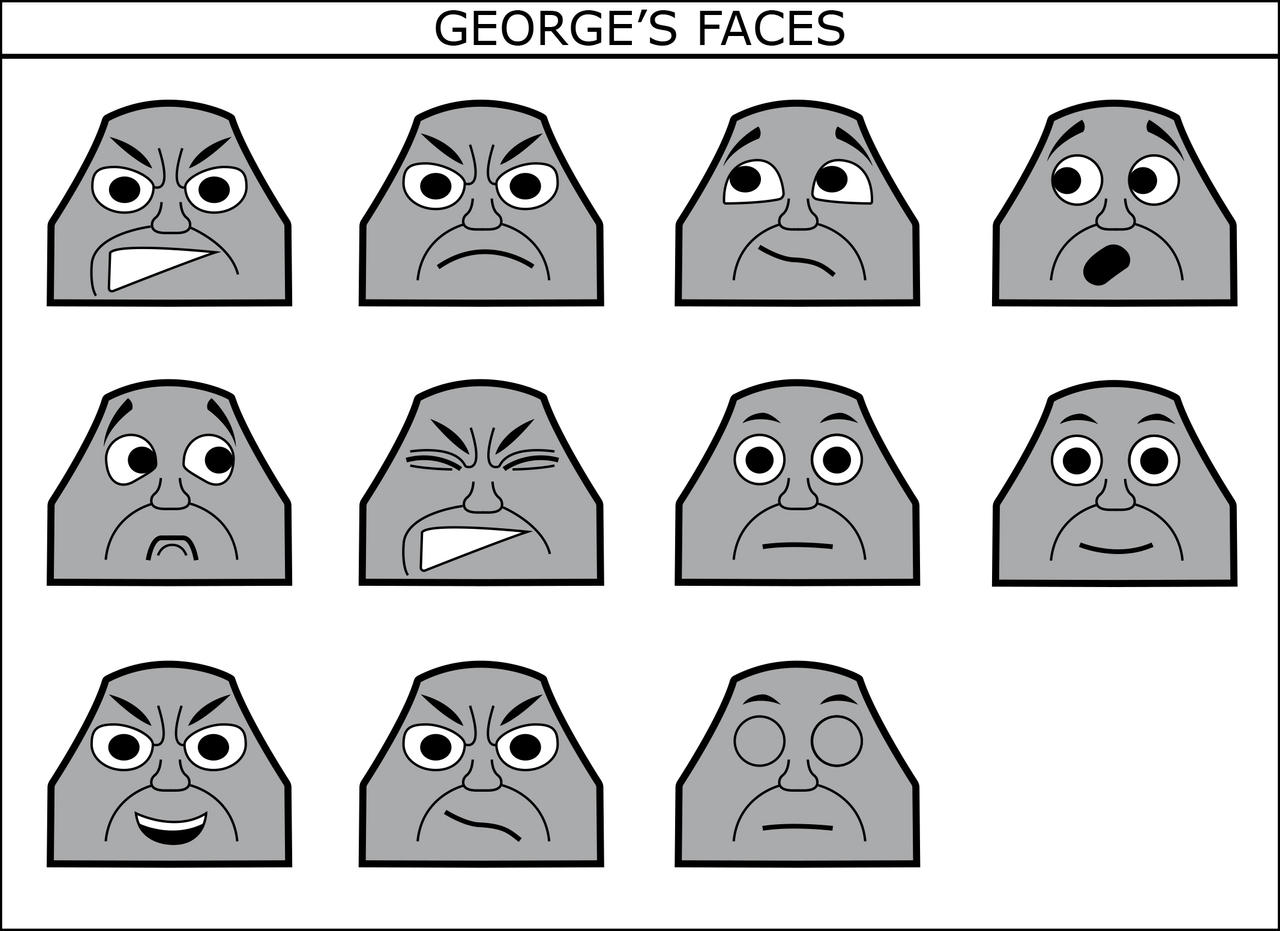 George the Steamroller Face Masks by MikeD57s on DeviantArt