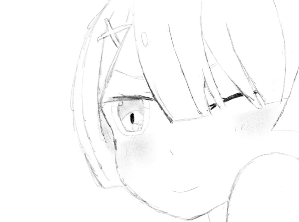 Rem sketch by TheOneAndOnlyPandaRo on DeviantArt