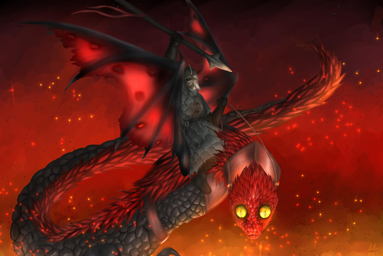 Wyvern Rider by PorcelainGore on DeviantArt