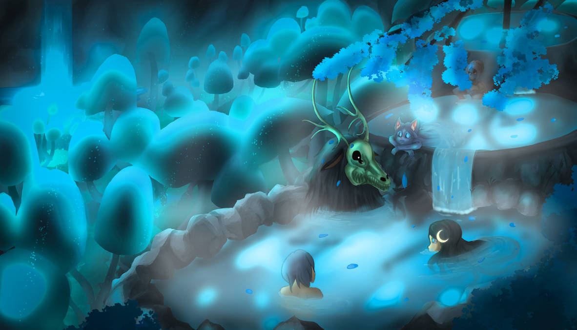 Fantasy Hot Springs by PorcelainGore on DeviantArt