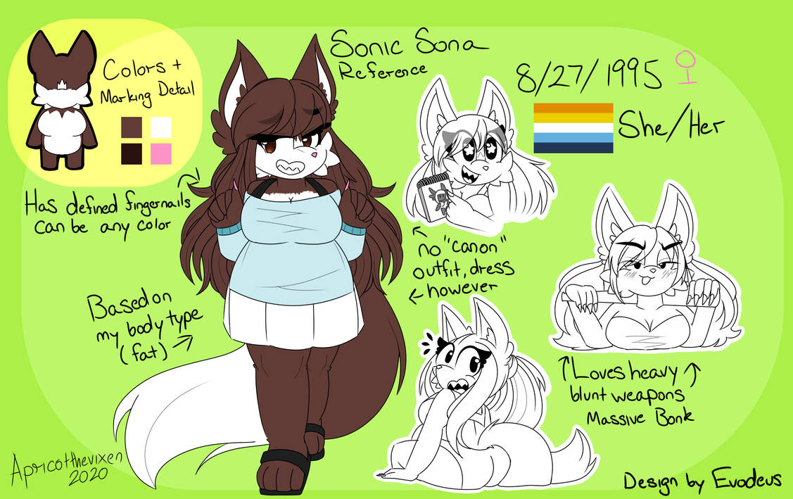 Sonic Sona Reference Sheet