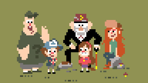 Pixel gravity falls