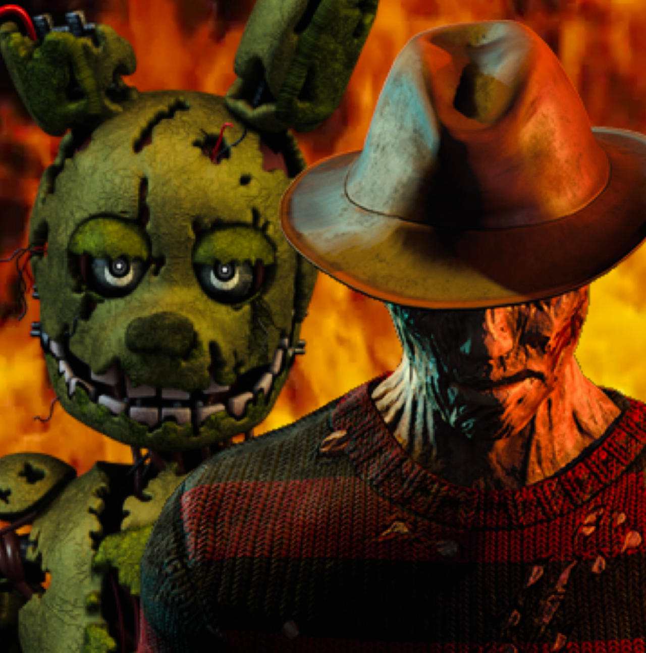 Springtrap Fire Pfp Springtrap VS Freddy Krueger PFP by NintendGod29 on DeviantArt