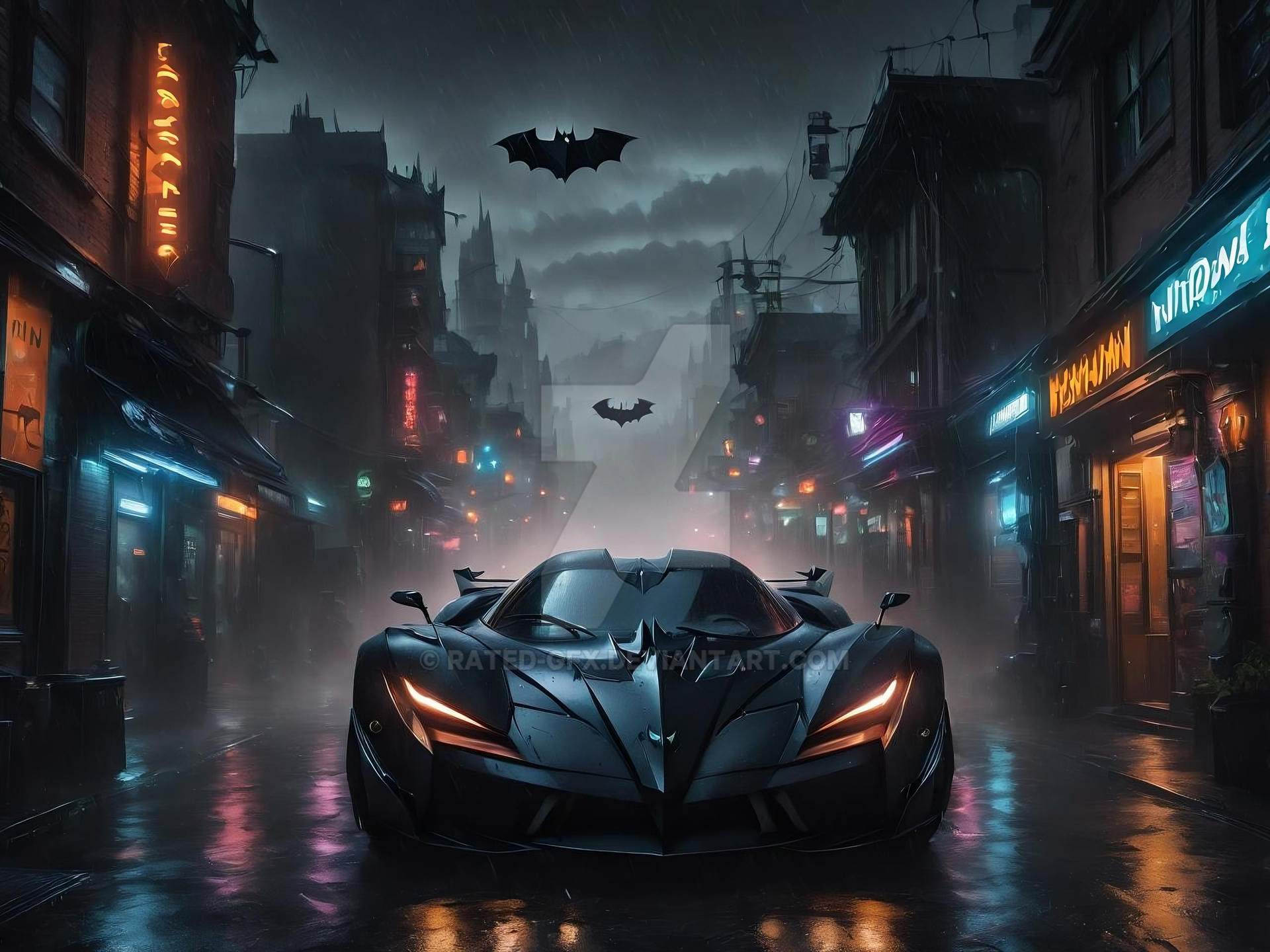 Fast Cars Batman Batman supercar in the middle of Gotham city by RaTeD-GFX on DeviantArt
