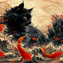 Where koi shimmer and silence sings,