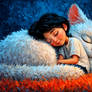 Wrapped in fur and twilight dreams