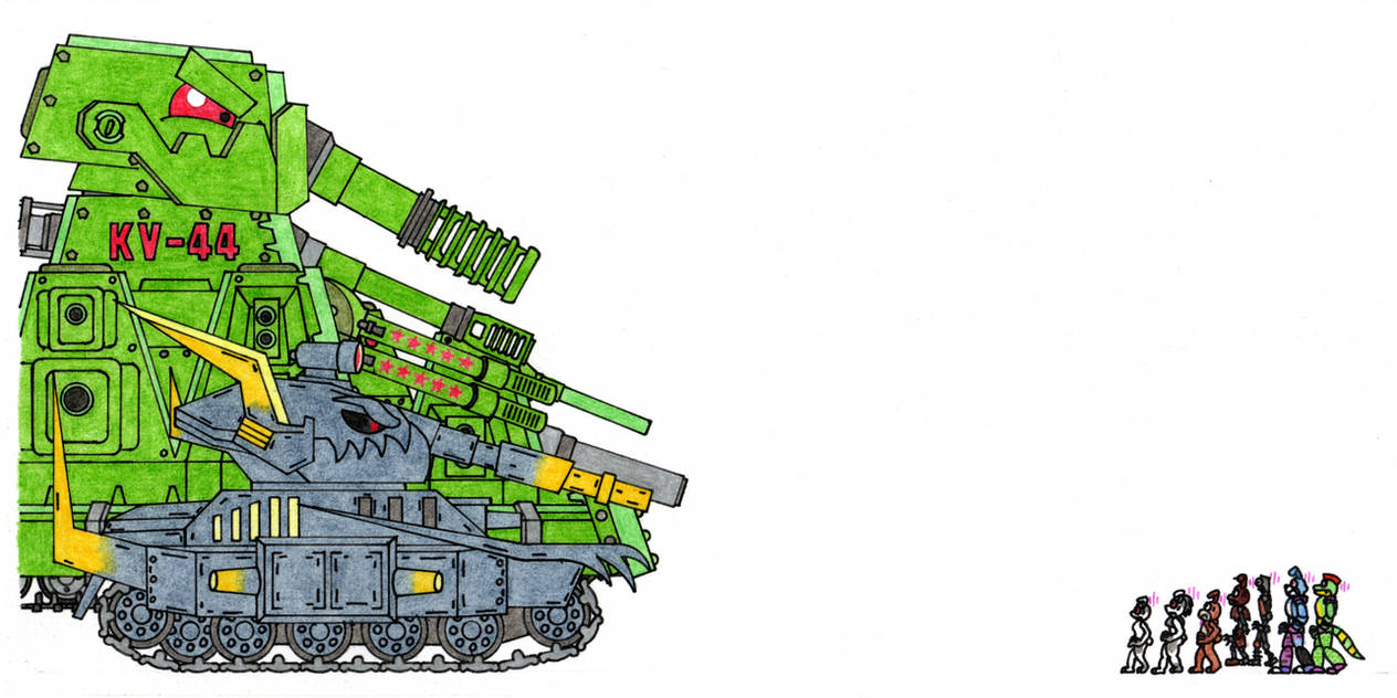 Tomicoo KV-44M2 and Morok vs. Tomicoo Villains by RoxanneWolfLover88 on DeviantArt