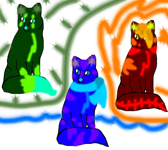 Elemental Wolves by AryntheDragon on DeviantArt