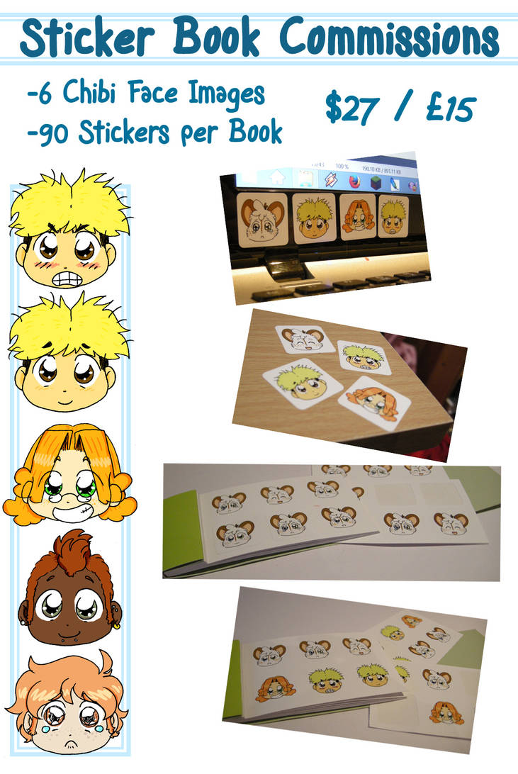 Sticker Book Commissions :3 (only from Jan-April) by Naoru