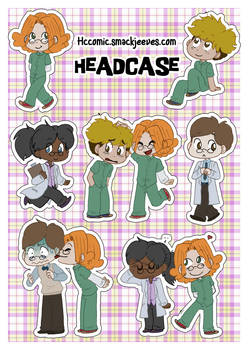 Headcase sticker sheet