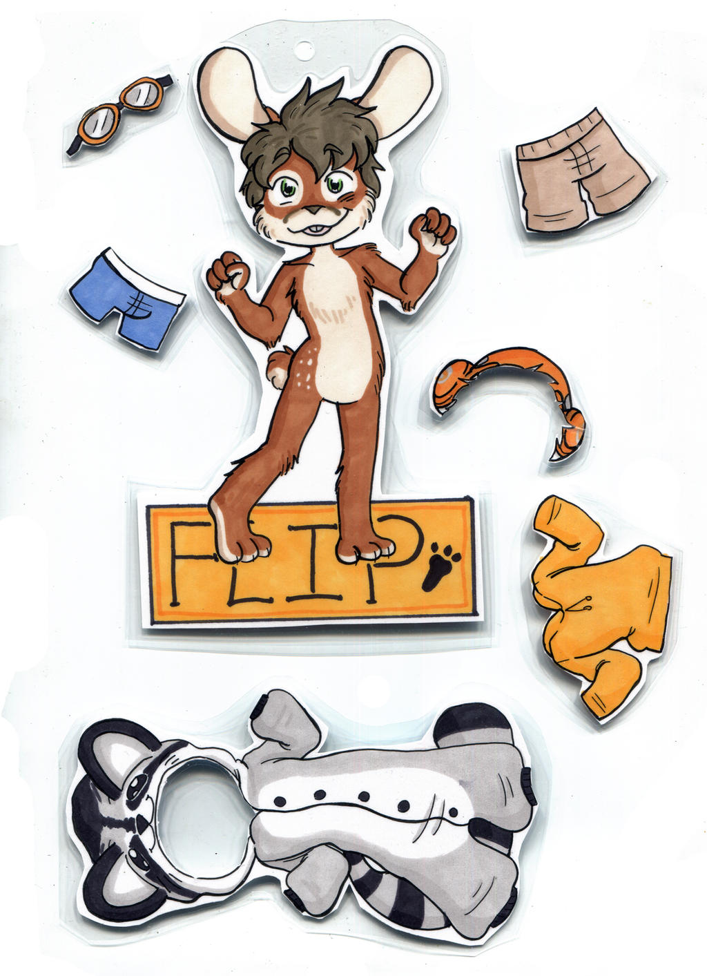 Commission: Flip Magnetic dress up badge 1 by Naoru
