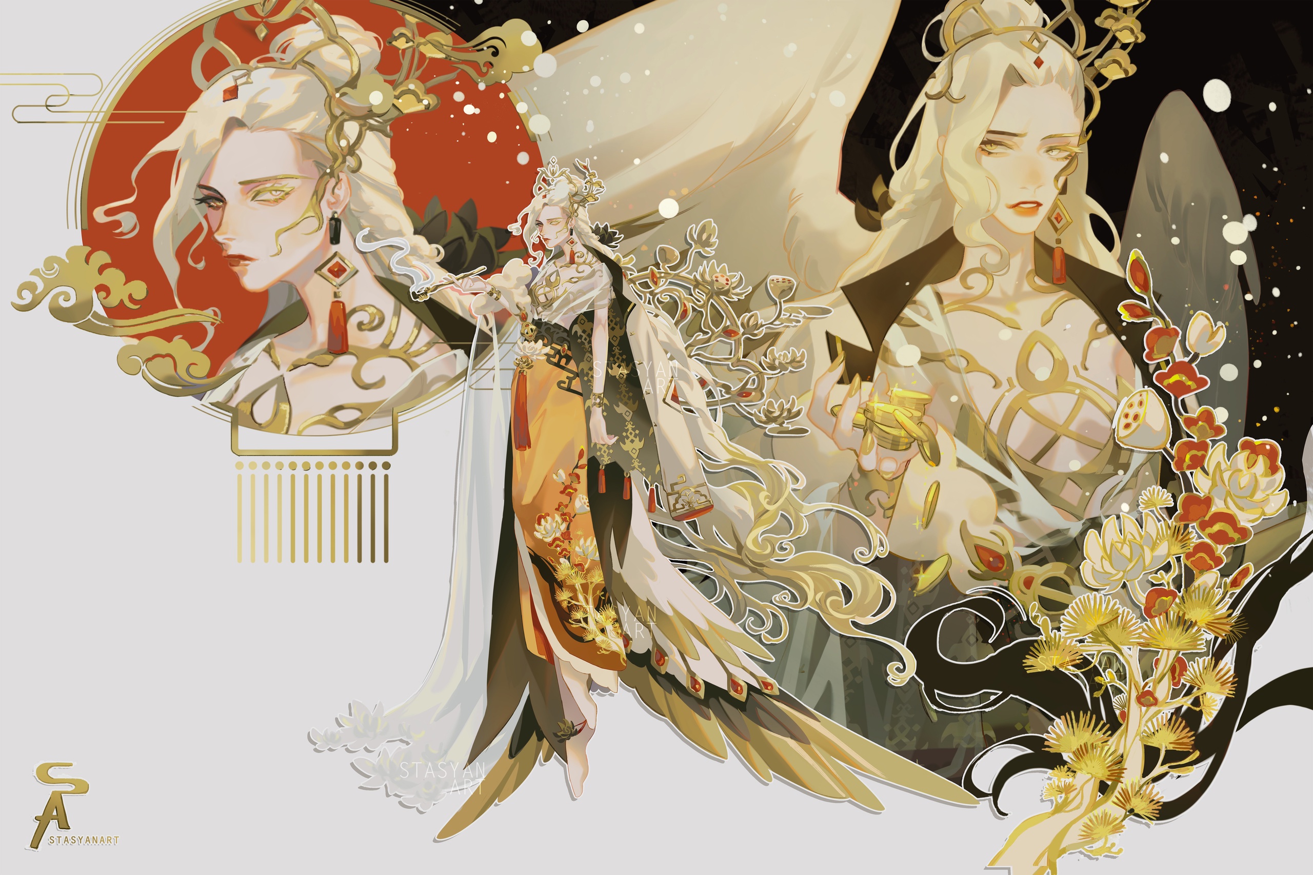 The Goddess of wealth-a Golden Lotus|Adopt|CLOSED by StasyanArt on ...