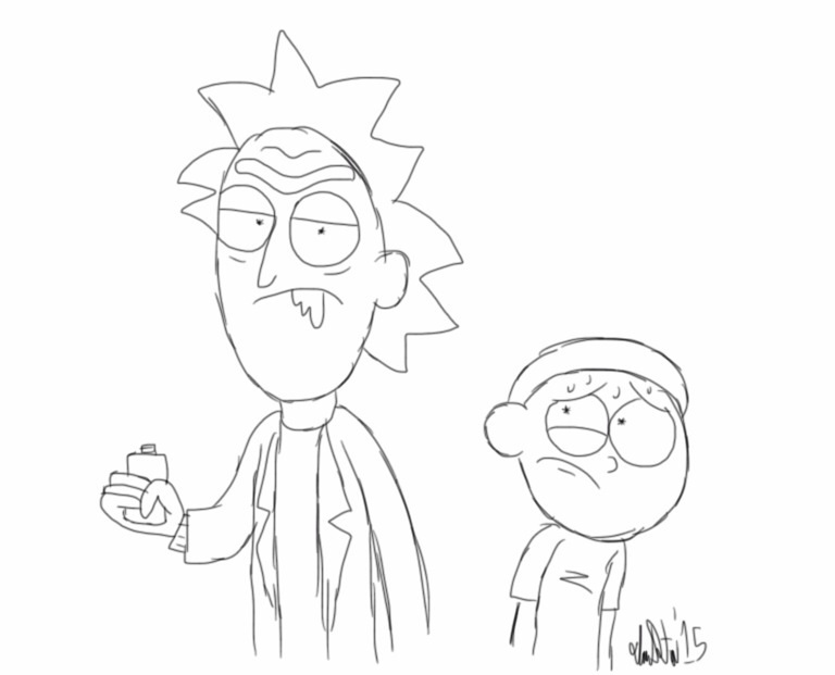 Here's A *burp* R-Rick And Moorrrty Pic