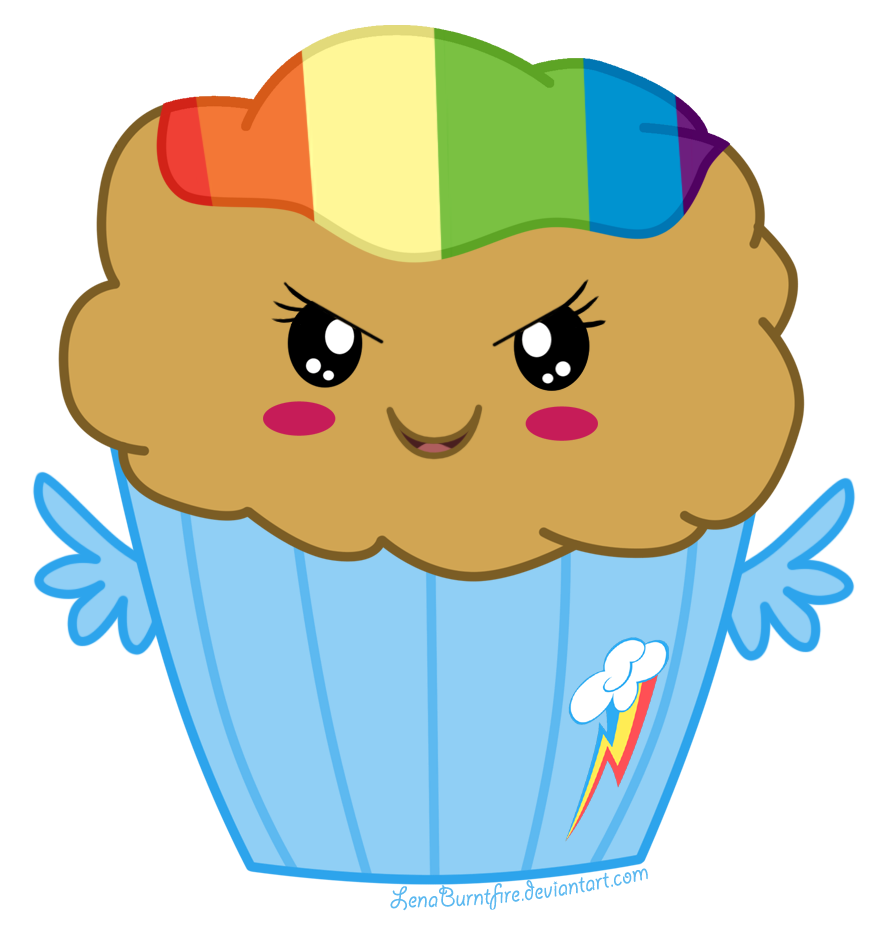 Rainbow Dash cupcake