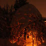 Fairy house in the snow