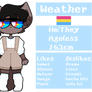 Weather // Ref Sheet