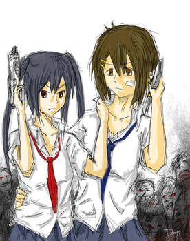 Team YuiAzu and them zombies O 3O