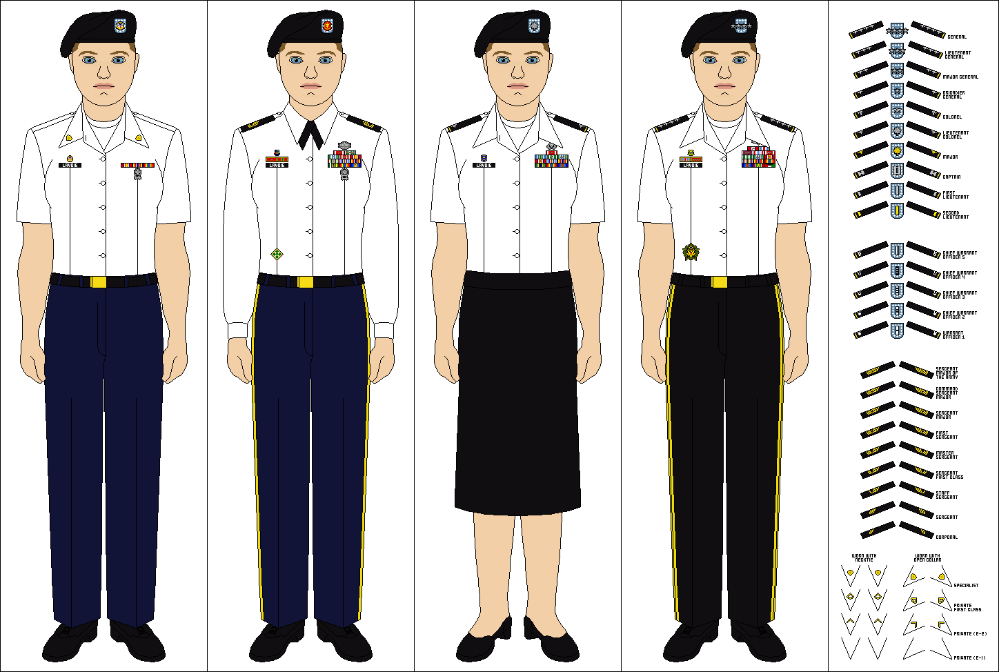 US Army Female Class B Service Uniform