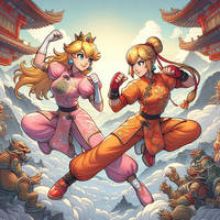 Kung Fu Peach vs Samus