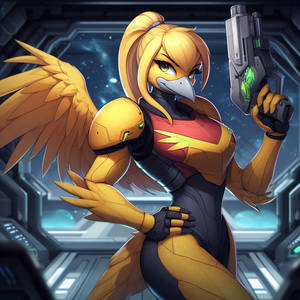 Samus Aran as a Chozo