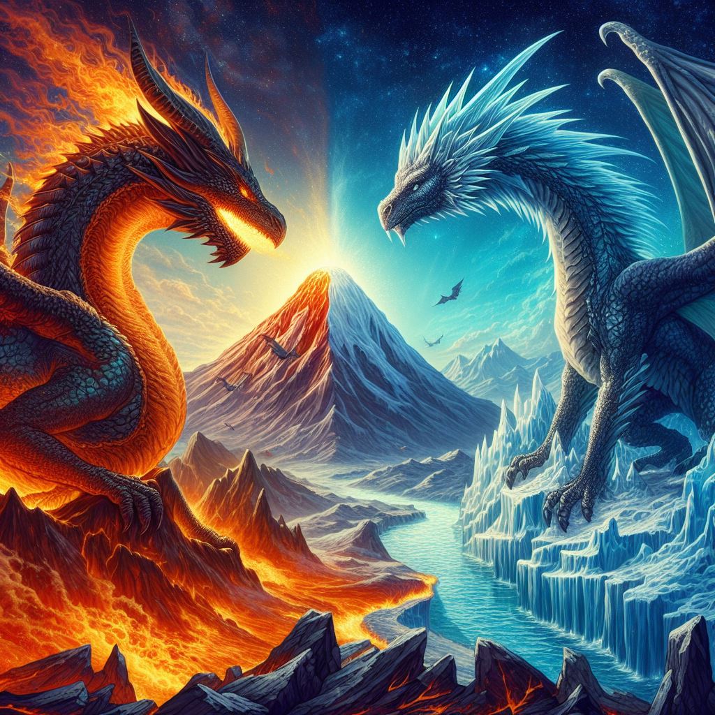 Fire And Ice Dragons By Shritistrang On DeviantArt fire-and-ice-dragons-by-shritistrang-on-deviantart