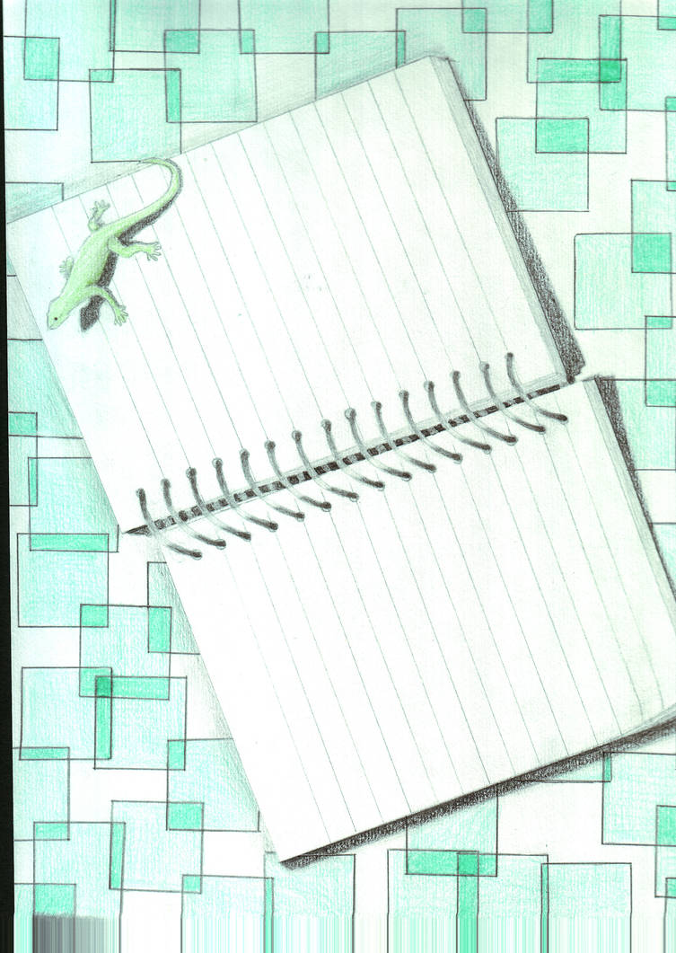 Lizard on a Notebook by Daniellasaur on DeviantArt