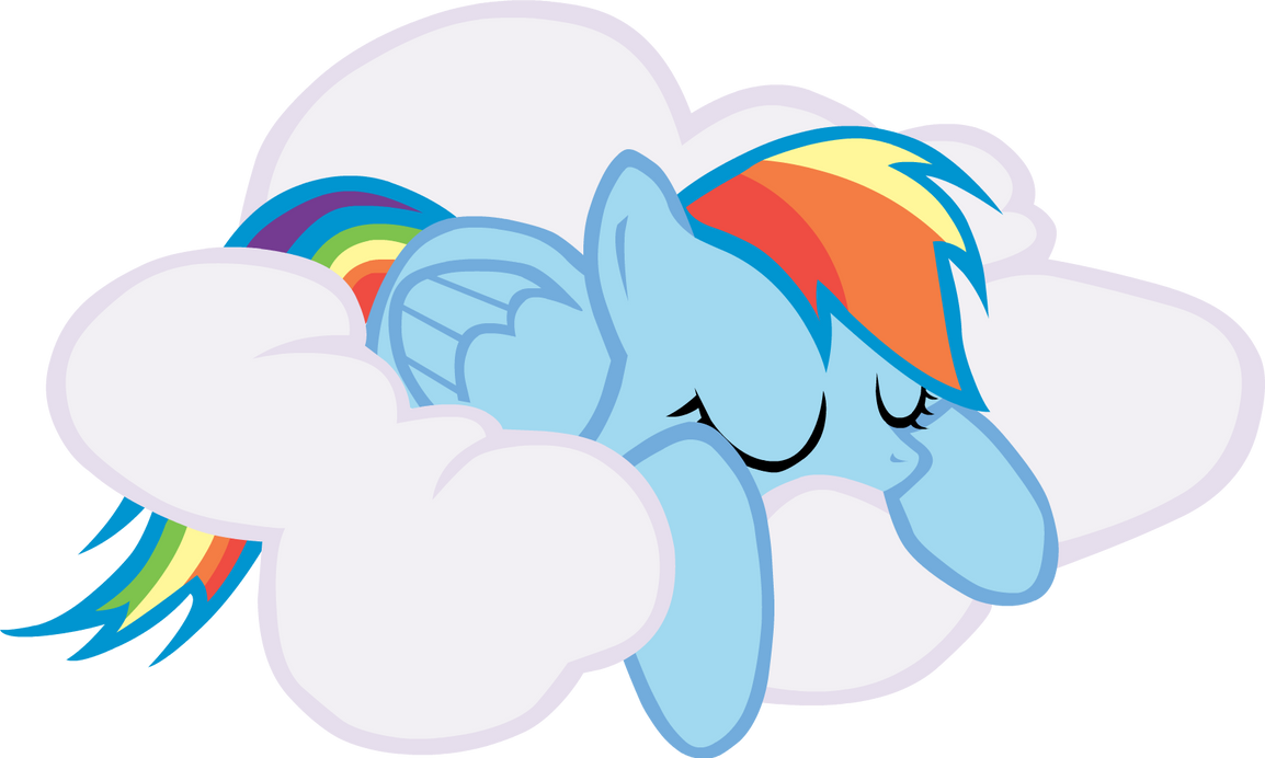 Sleeping Rainbow Dash by Versilaryan