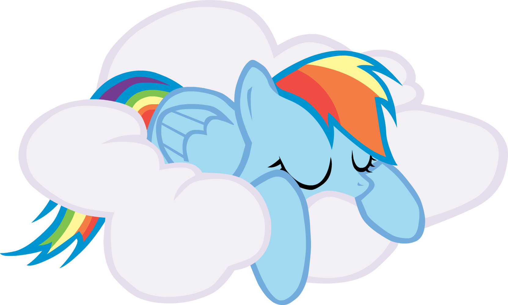 Sleeping Rainbow Dash by Versilaryan