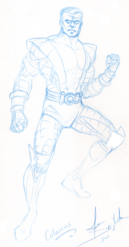 Colossus - blue pencil