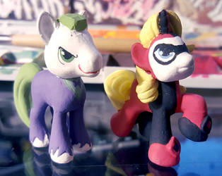 The Joker and Harley Quinn My Little Pony Repaints