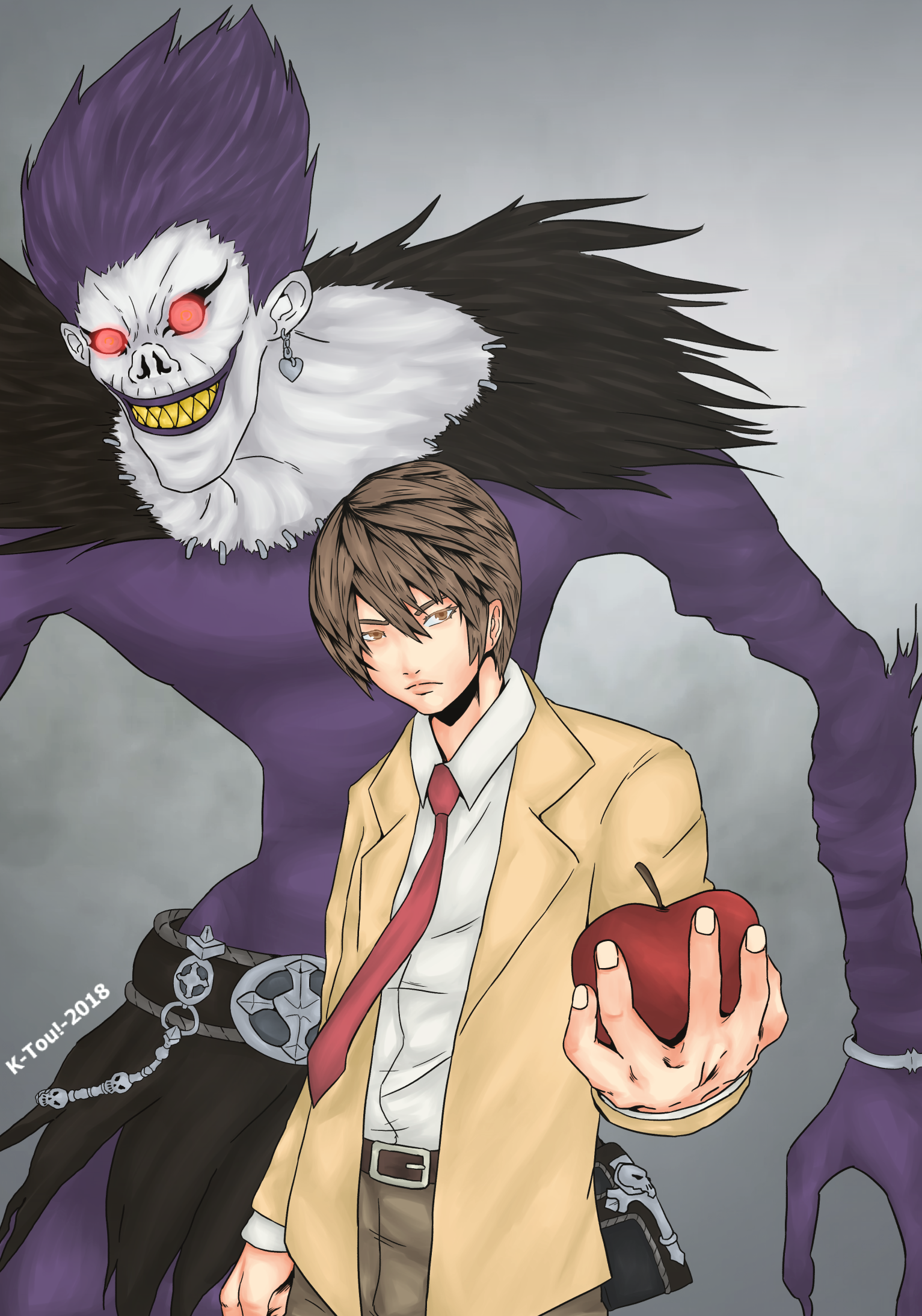 Death Note fan art - Light and Ryuzaki🖤☠️ : r/drawing