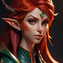 Red Hair Blood Elf Face Shot