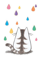 Rain and cat