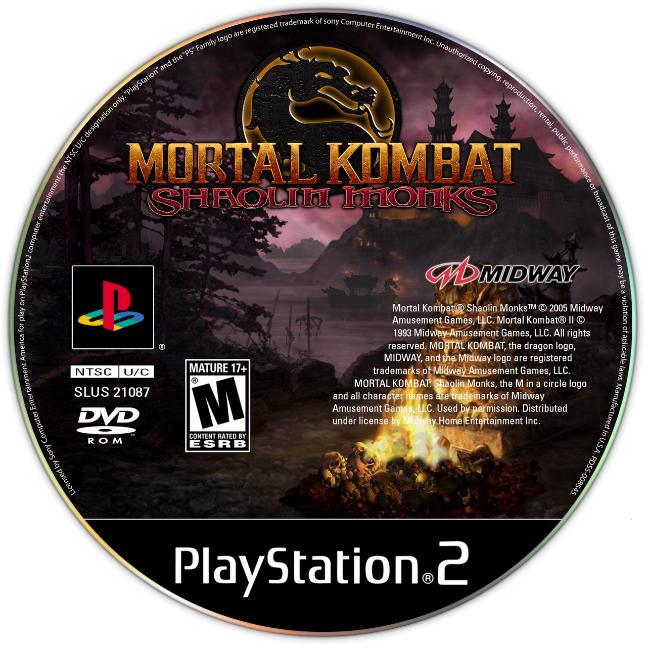 Mortal Kombat Shaolin Monks Playstation 2 Glossy Promo Ad Poster Unframed  G1937