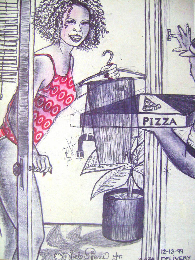 Pizza Delivery Girl Motivational Doodle by Cephei97 on DeviantArt