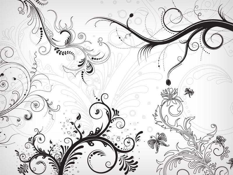 5 Floral Decorative Ornaments