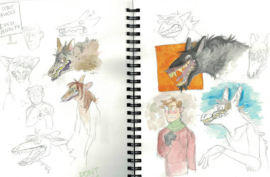 werewolf sketchbook notes