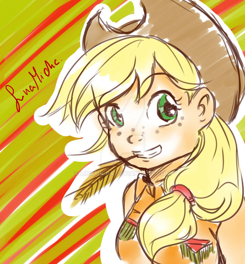 Applejack Human Pool AppleJack Human by linamicha on DeviantArt