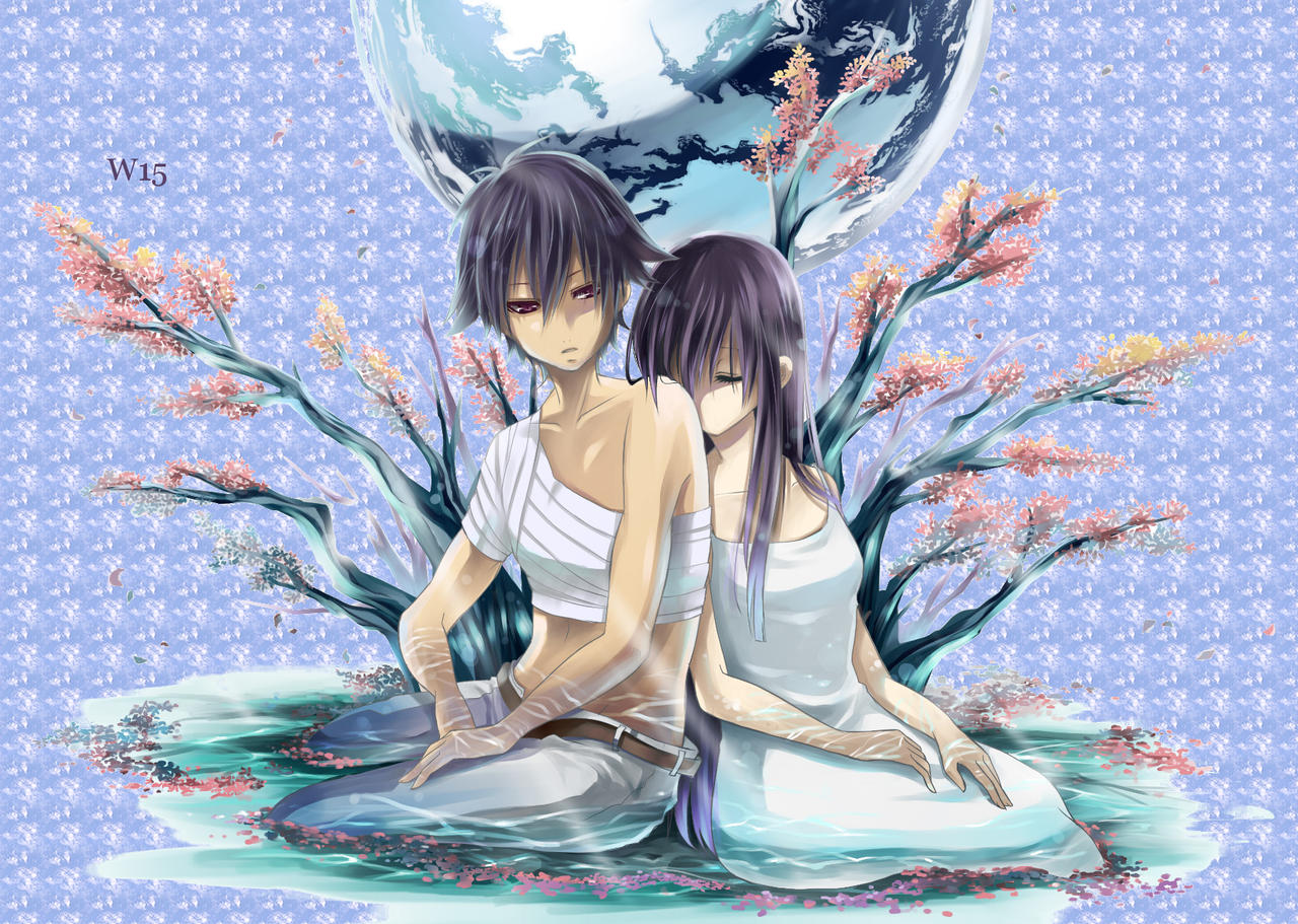 Anime Couple W15 Sky by W15Wolf2015 on DeviantArt Anime Couple W15 Sky by W15Wolf2015 on DeviantArt