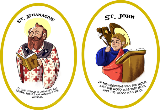 St Athanasius and St John the Evangelist